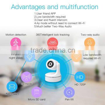 HOT !!! HD 720P ir Ptz Mini Smart Robot Wifi ir ip Camera