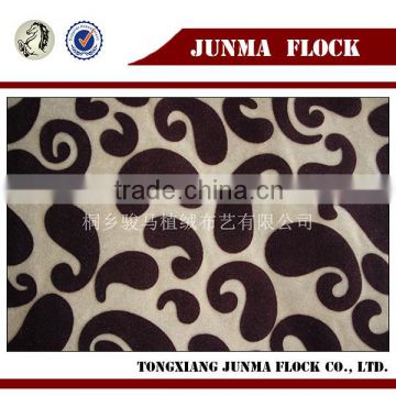 Brown and Yellow Mustache Pattern China Foil Textile Sticky Electrostatic Flock