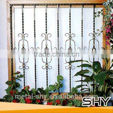 Wrought iron steel decoration window grill designs for sliding windows