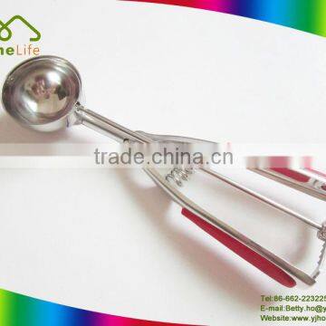 Hot sale high grade ice cream disposable spoon with silicone handle