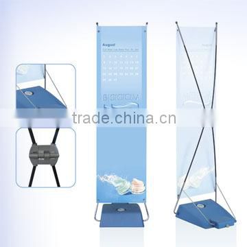 hotsale & high quality indoor & outdoor X banner stand displays, outdoor water tank x banner display for advertising