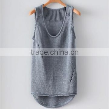 15SHT3117 Knitted Linen Vest