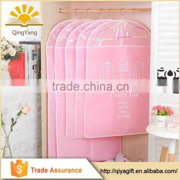 wholesale plastic suit garment covers breathable storage bag with pvc window & zipper