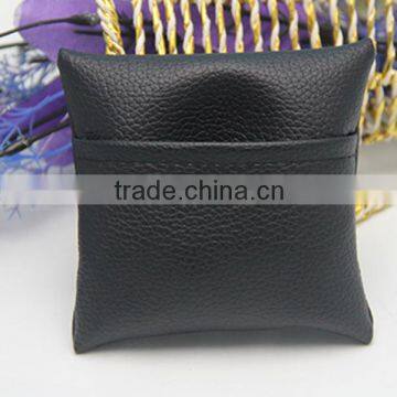 custom made small black leather pillow pouch for watch