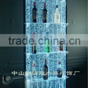 Led Lighting Bubble Water Liquor Display Rack,with Color Changing,Amazing Water Bubble Wine Rack,