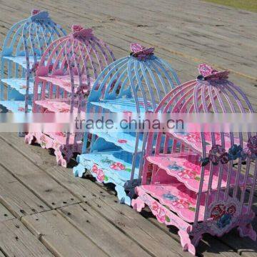 Pink Bird Cage Cake Stand - Vintage Cake Stand/Patisserie Stand