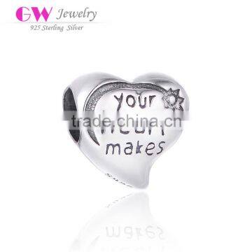 T023 A Dream Is A Wish Your Heart Makes S925 Handcraft Lover Charms