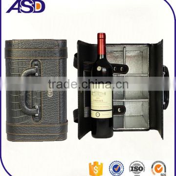 hot selling Aibaba Best High Quality wine gift box,leather wine box for 6 bottles