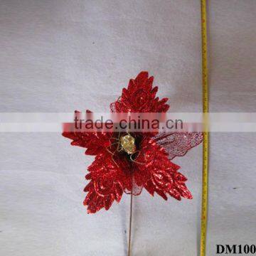 2014 Artificial red flower for Christmas home decoration