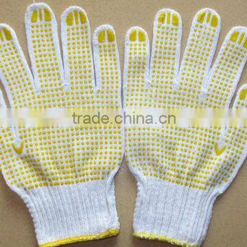 BSSAFETY 10 or 13 Gauge Cotton Yarn Knitting With Pvc Dotted Gloves photo-3