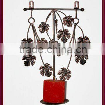 wholesale metal wall mounted decorations antique candle holder hanging round candlestick