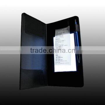 2016 hot sale restaurant leather menu cover led check presenter