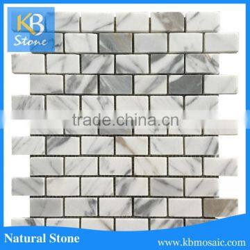 Brick Blue Arabescato Corchia Polished Marble Mosaic Tile On sale