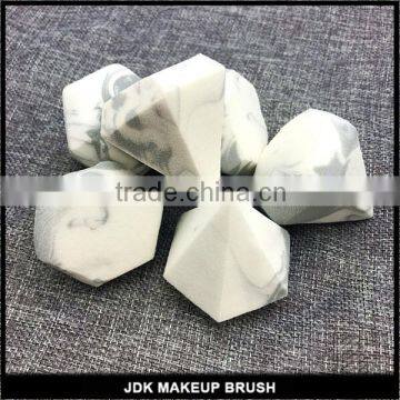 New arrival diamond marble color makeup sponge applicators diamond mixed color powder puff