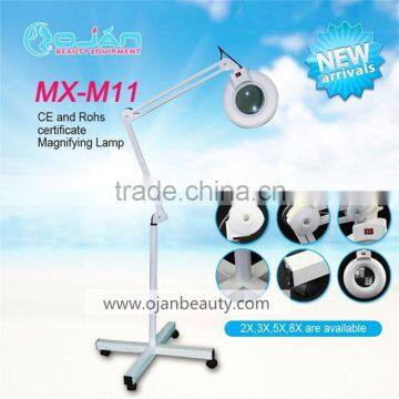Skin Examination Floor Magnifying Reading Portable Lamps;5Diopter Magnifier Acrylic Len;LED Bulb Moveable