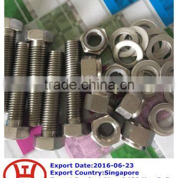 Monel 400 Hex Bolts with full threaded