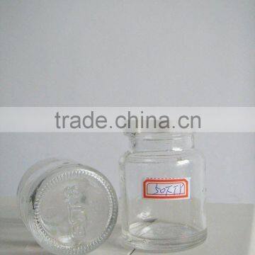 5oz clear glass empty medicine bottle