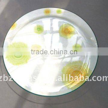 round beautiful high quality glass plate