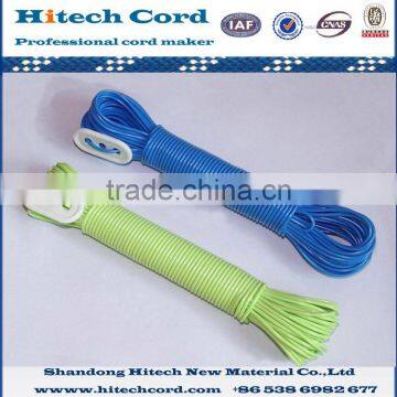 Colored PVC Coated Clothesline with iron /PP multifilament yarn core