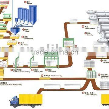 AAC plant (Autoclave cellular concrete brick), AAC production line, AAC brick production line, AAC block making line