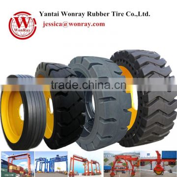 Solid Tires with rim for heavy duty RGTcranes 18.00-25 26.5-25 14.00-24 etc.