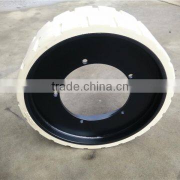 Solid Tire With Rims Special Custom White Tire Wheels 410x130 photo-2