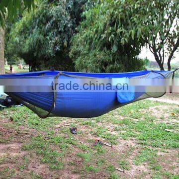 Camping 2-Person Anti-mosquito Parachute Nylon Hammock 200KG Loading Outdoor Travel Kit Camping Travel Hammock photo-6