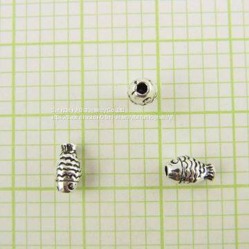 Silver Fish Spacer Beads , Animal Shape Jewelry DIY Beads photo-5