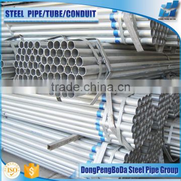 40mm round carbon GI pre galvanized steel pipe