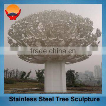 Steel structure stainless steel tree sculpture