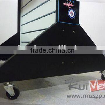 Flooring Portable Metal Supermarket Display Stand Slatwall Display photo-4