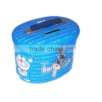 Factory supplier coin saving piggy bank tin box