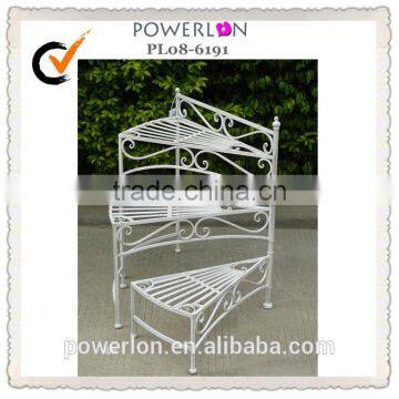 3-tier metal flower pots stand indoor and outdoor