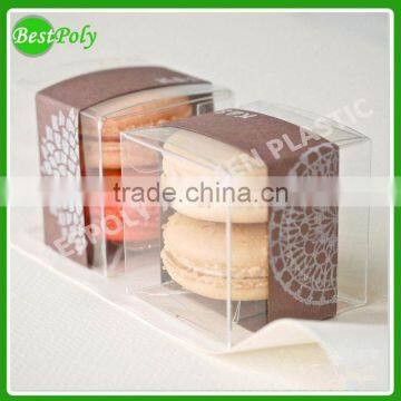 Plastic macaron folding box on wedding and Christmas