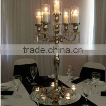 Glass candle holder Candelabra hurricane candelabra
