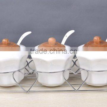 hot sale high quality bronze kitchen canisters / bronze canisters set/3pcs set ceramic tea coffee sugar canister