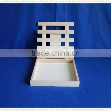 Food Grade Cheap Unfinished Natural Wooden Gift Packing Box for Duc D'o Chocolate photo-2