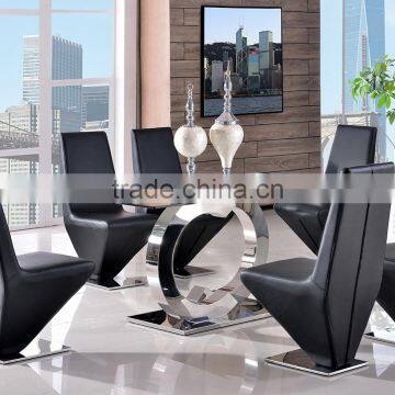 B384 Simple Design Black Leather Dining Chair