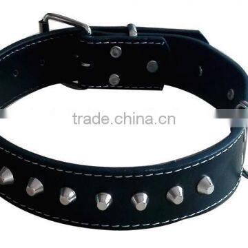 CY114 Wholesale PU Lady Dog Collar Comfort Leather Single Row Rivets Collar Alloy Spikes Gentle Rivet Dog Collar photo-4