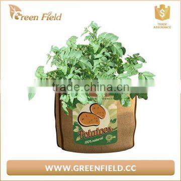 Green Field Round Jute Fabric Tomato Grow Bags photo-3