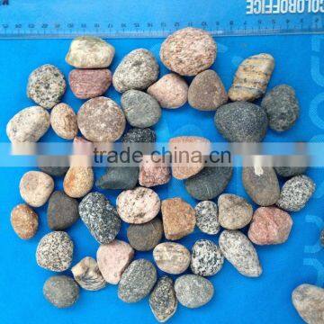 mixed color flat pebble river stone, natural pebble stone