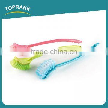 Toprank Trade Assurance Long Handle Plastic Flush Toilet Brush For Toilet Cleaning With Square Brush Head