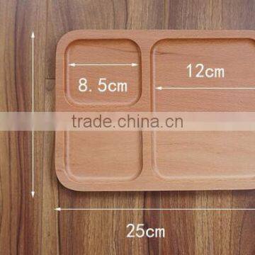 High Grade Wooden Fast Food Tray With Divider photo-2