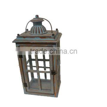 Minhou Handmade Rustic Wooden Candle Lantern
