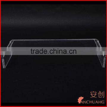 Large Clear Acrylic Monitor PC TV Display Stand Riser Shelf 12mm Thick photo-3