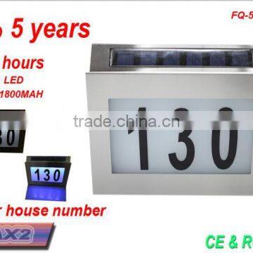 Solar House Number plate Light with Ce&RoHS