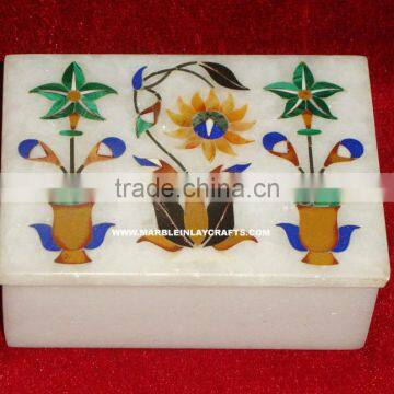 Decorative Marble Inlay Jewellery Boxes