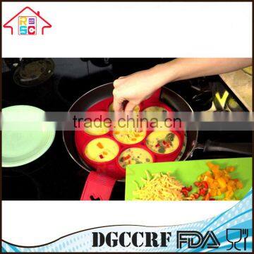 2017 Nonstick Silicone Pancake Ring, Fried Egg Mold Egg Ring Egg Shaper, Fast & Easy photo-4