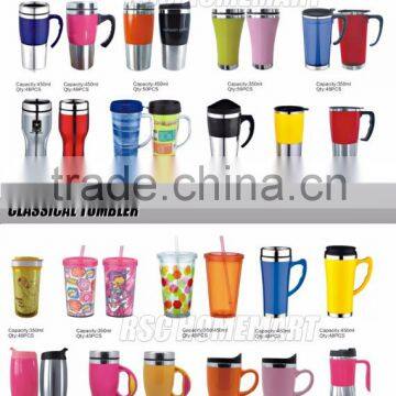 NBRSC Double Wall Plastic 350ml Advertising Cup Promotion Thermos Tumbler With Paper Insert photo-5