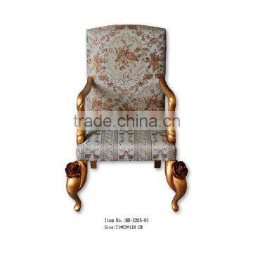 MD-2206-01 Antique Hand-carved Flower Single Chair photo-2